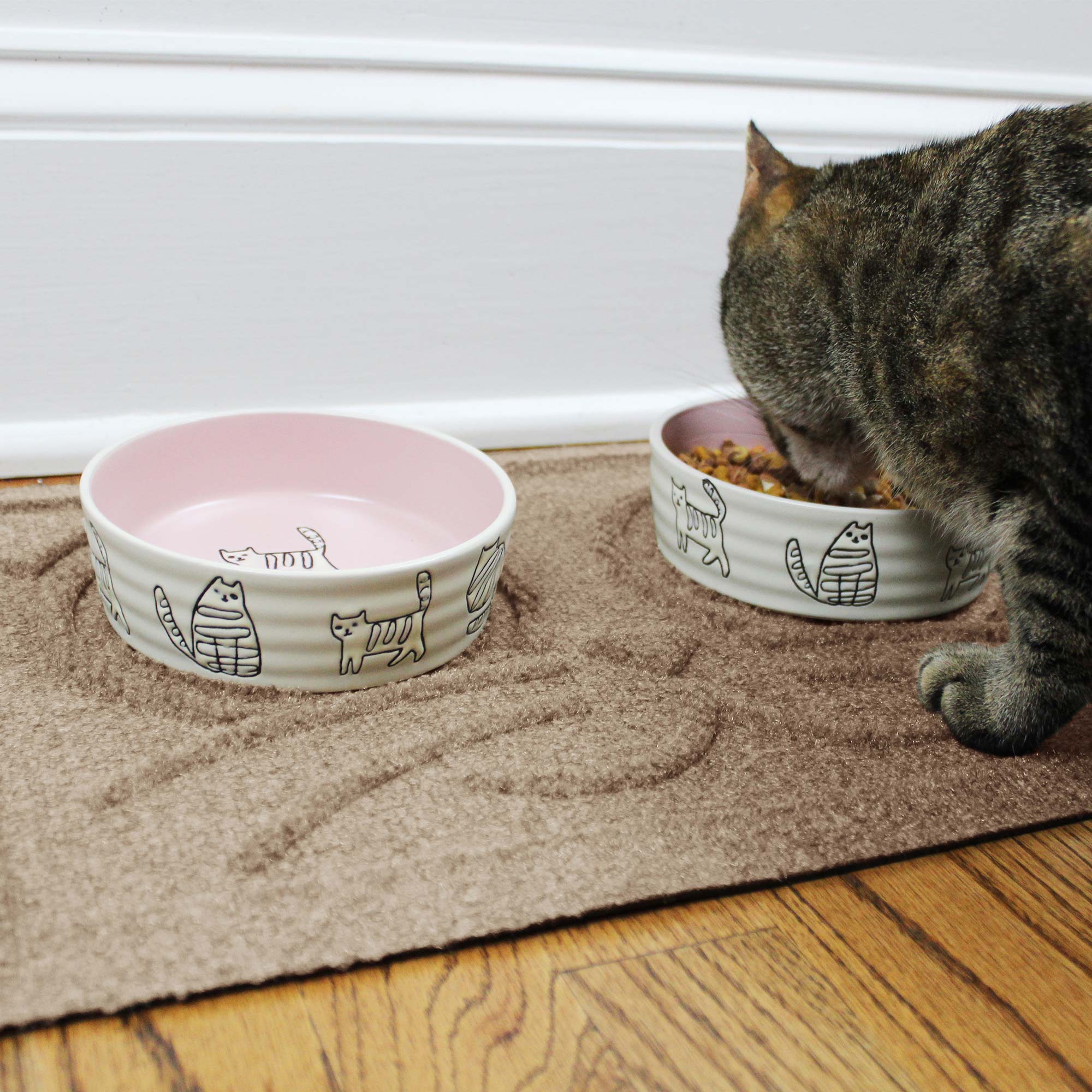 WaterHog® Kitty Face Bowl Mat