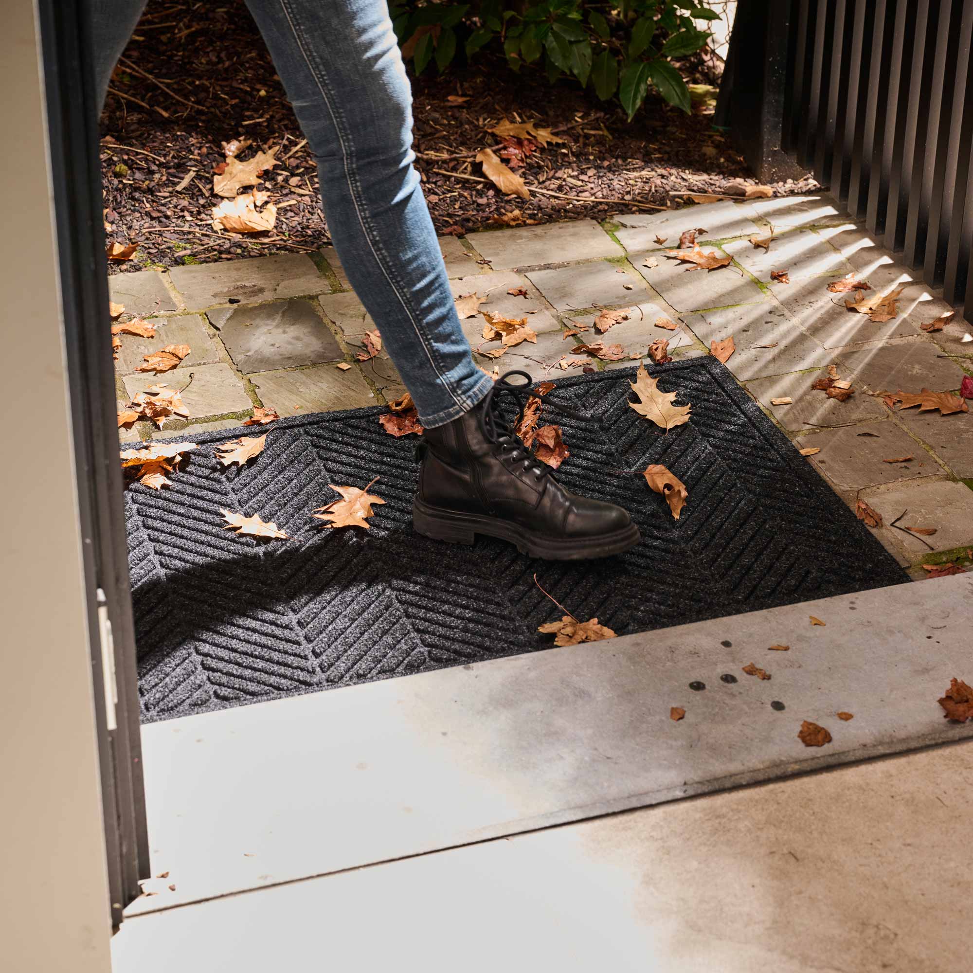 WaterHog® Herringbone Indoor/Outdoor Doormat