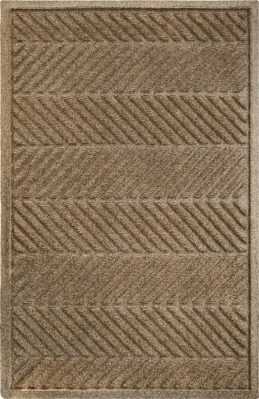 Brown chevron patterned mat