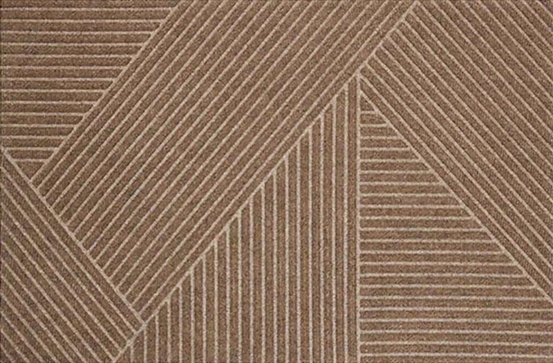topview of a pyramide pattern doormat in camel colour
